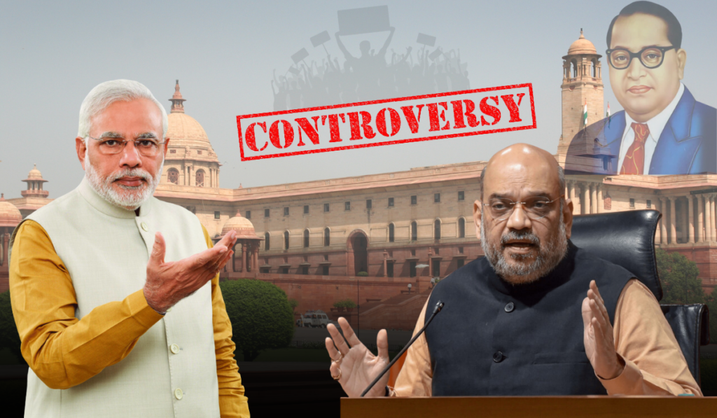 Amit Shah Ambedkar Remark Protest