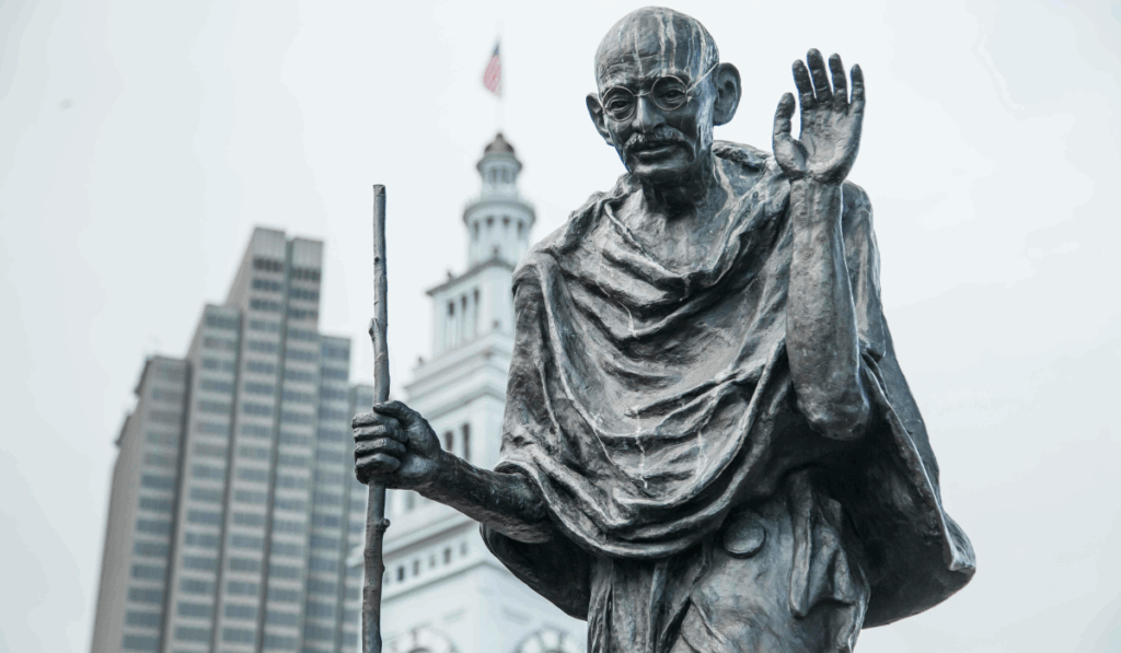 Gandhi statue London vandalised