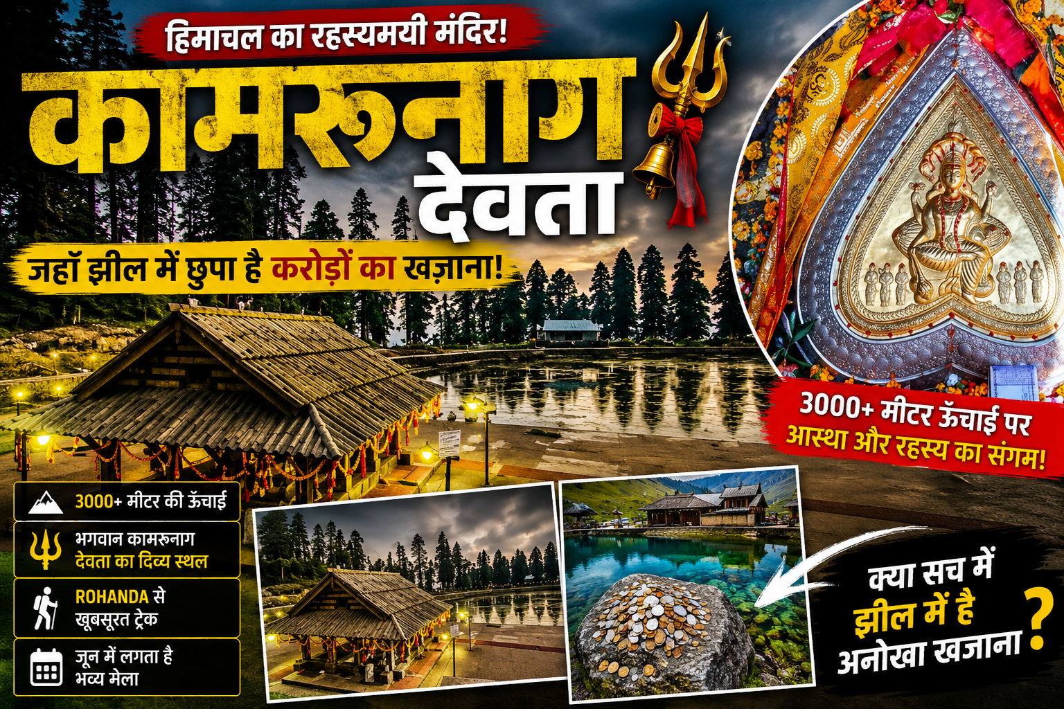 कमरूनाग देवता: हिमाचल की रहस्यमयी झील जहाँ छुपा है करोड़ों का खजाना!