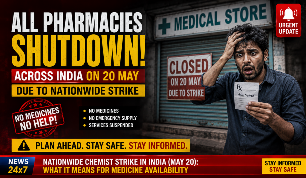 India chemist strike May 20