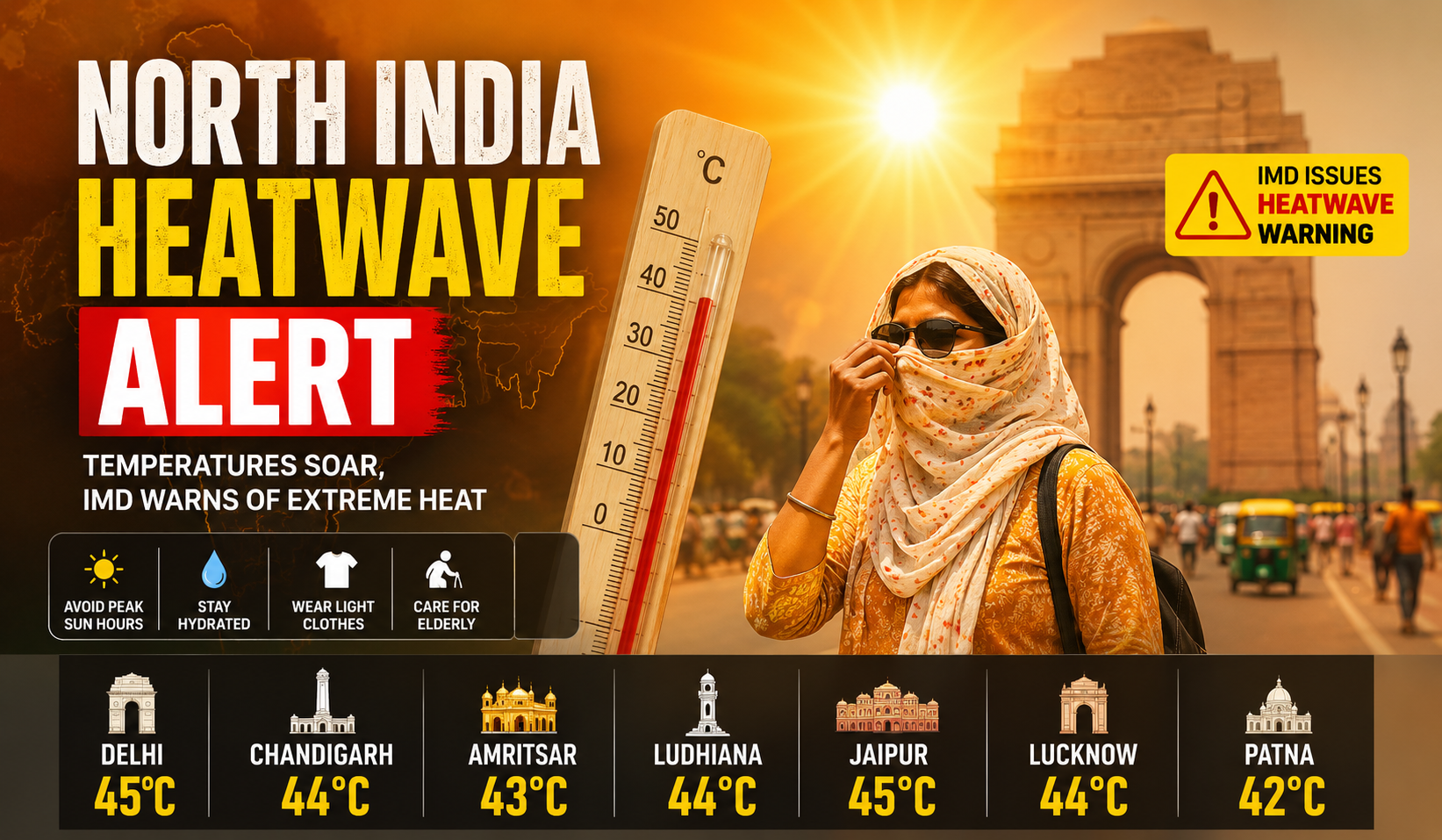 North India Heatwave Alert 2026: Chandigarh, Delhi, Punjab & UP Brace for Extreme Temperatures