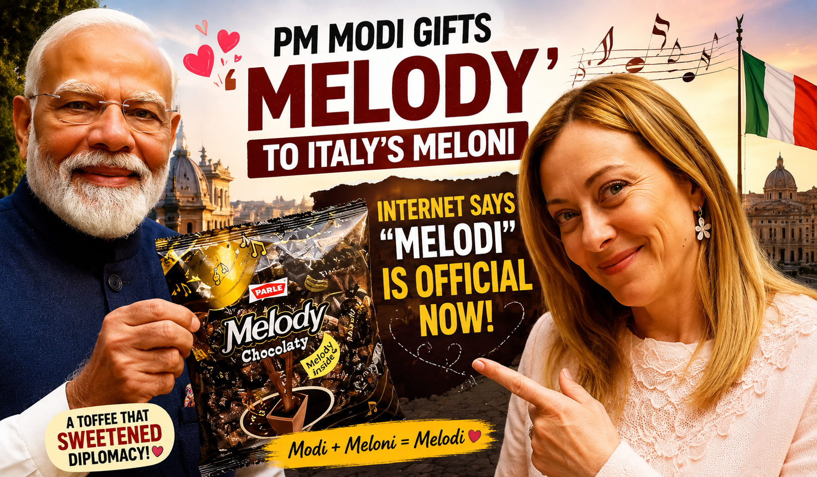 PM Modi Gifts ‘Melody’ To Italy’s Meloni — Internet Says “Melodi Is Official Now!”