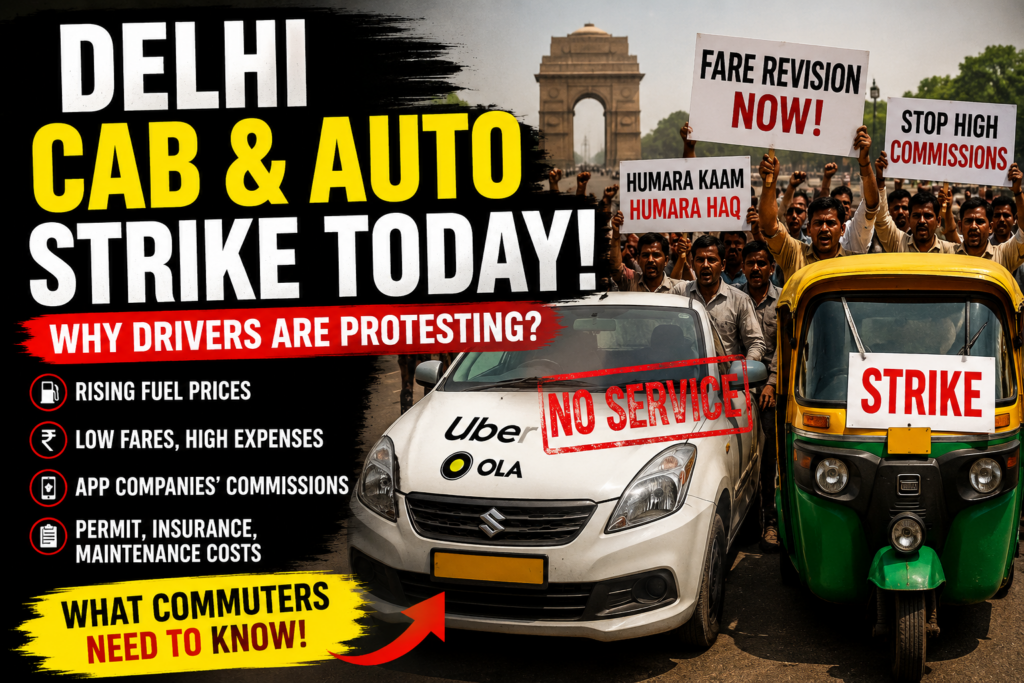 Delhi cab and auto strike
