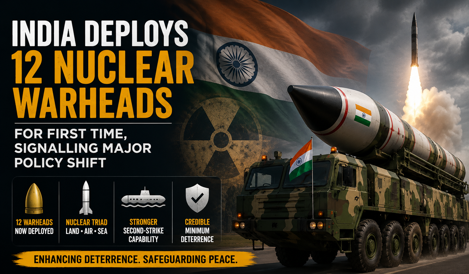 India Deploys 12 Nuclear Warheads for the First Time, Signalling a Major Strategic Shift