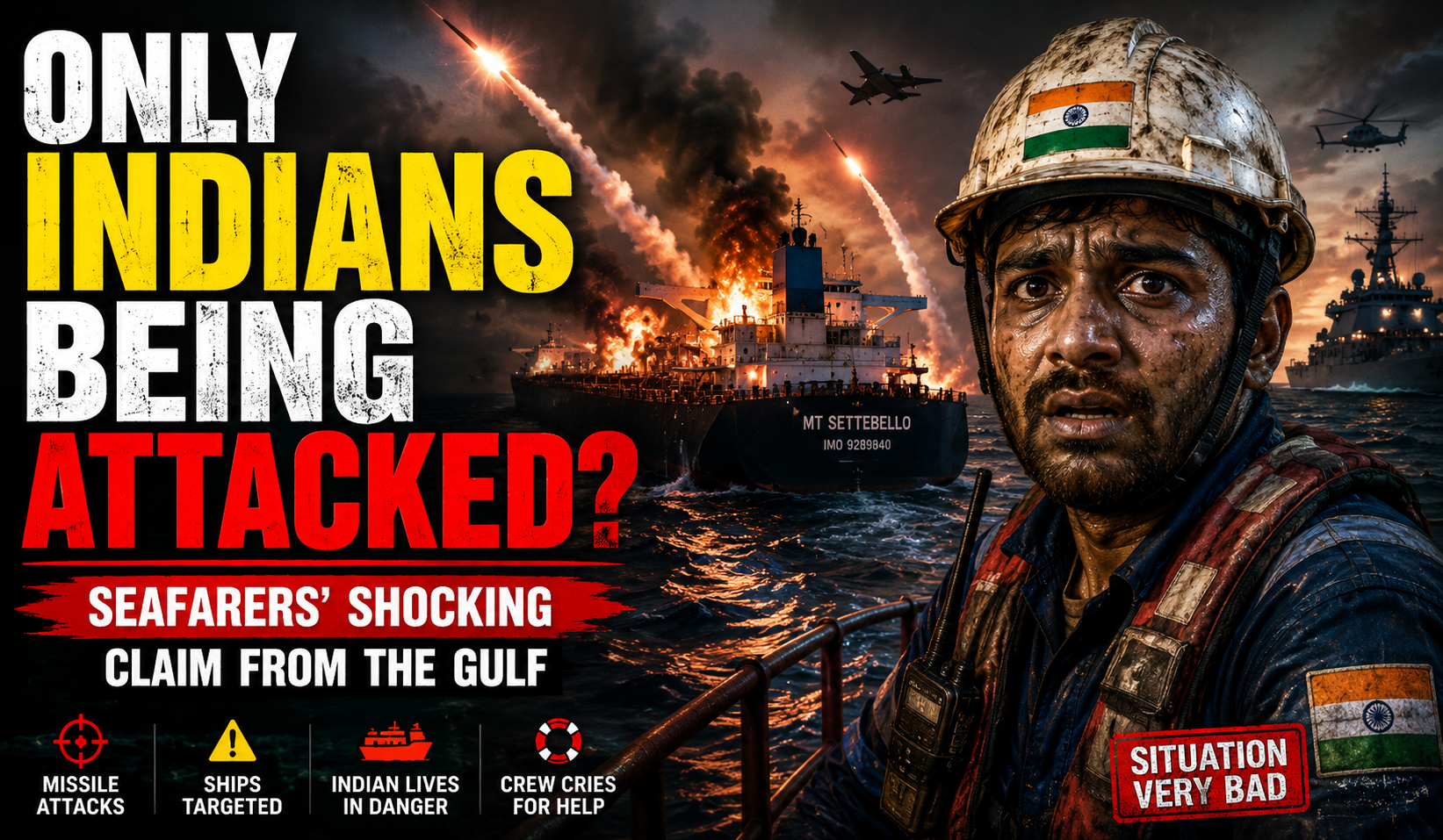 “Situation Very Bad”: Indian Seafarers Claim They Are Being Repeatedly Targeted in Gulf Crisis