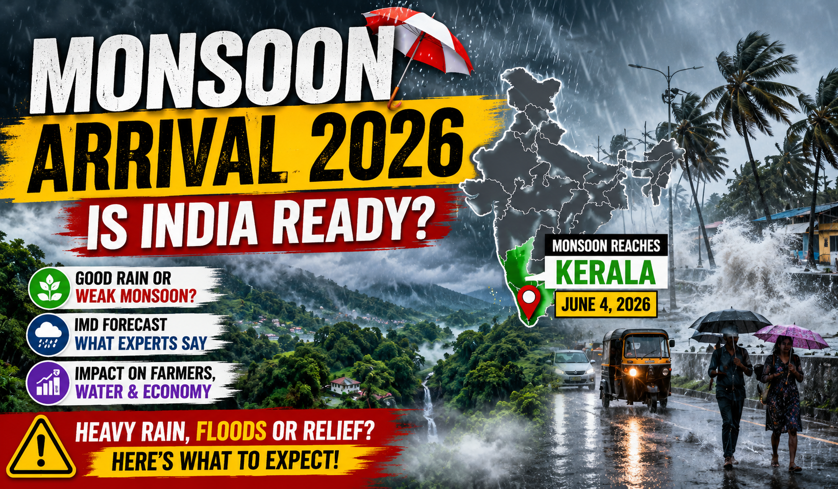 Monsoon Arrival 2026: What India’s Rainy Season Means for Farmers, Cities, and the Economy