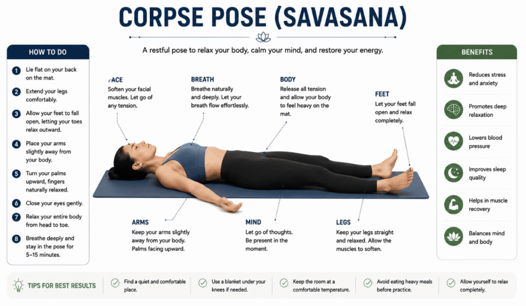 Corpse Pose (Savasana)