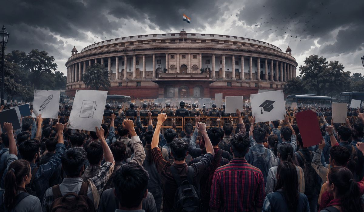 NEET Paper Leak Protest Disrupts Parliament: What’s Happening and Why It Matters