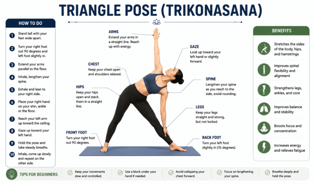 Triangle Pose (Trikonasana)