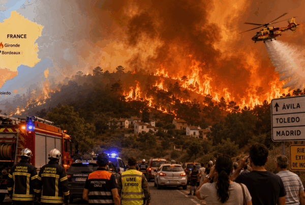 Wildfires in France and Spain