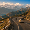 Scenic mountain highway in the Himalayas, one of the best road trips in India for cars and bikes