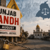 punjab bandh August 21