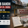 punjab bandh august 21